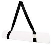 Strap/Bag for Yoga Mat by Tiiyar - Adjustable Polyester Cotton Yoga Mat Carrier (Yoga Mat Strap/Bag/Sling) (Black)