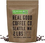 Real Good Coffee Company - Whole Bean Coffee - Organic Single Origin: Uganda Light Roast Coffee Beans - 2 Pound Bag - 100% Whole Arabica Beans - Grind at Home, Brew How You Like