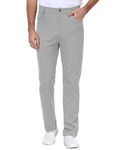 TBMPOY Men's Stretch Golf Pants Lightweight Quick Dry Work Casual Dress Pants with 3 Pockets CA Light Grey 38