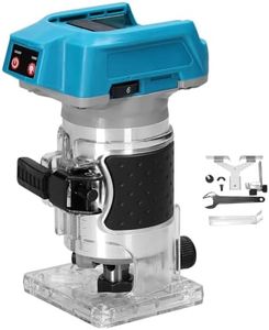 Cordless Compact Router, Weytoll 18V 18000RPM Brushless Trim Router, Wood Trimmer Router, 6.35mm Trim Diameter Cordless Palm Router Suitable for Makita Battery, 6 Level Speed Adjustable (Tool Only)