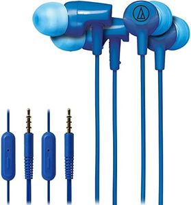 Audio-Technica SonicFuel in-Ear Earbud Headphones with in-line Mic & Control (2-Pack, ATH-CLR100iSBL) Bundle