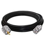 UHF Female to UHF Male Extension Cable SO239 RF Coax Cable RG58 PL259 Low Loss Coaxial Cable for Two Way Radio/CB Radio/Wireless LAN Devices UHF Cable 16.4ft(5M)