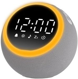 White Noise Sound Machine with Alarm Clock - 25 Soothing Sounds, Digital Clock with Nightlight, Adjustable Volume, Timer, 12/24H, Sleep Aid for Baby Kids Adults - Ideal for Sleep, Relaxation, Focus