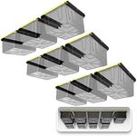 Koova Heavy-Duty Overhead Garage Storage Rack for 9 Bins. Adjustable Width, 360lb Capacity. DIY Safe Mount, Easy Install. Fits 27-Gallon Totes. USA Made Pro-Grade Steel. Space Saving Organizer