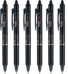 Pilot FriXion Clicker pen 1.0mm, Erasable Gel Pens, Bold Point, 6 pack (Black)