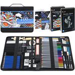 Sketch Pad and Pencil Set H & B 100pack Sketching Pencils Set with Sketch Book Drawing Sets for Adults with Watercolor Pencils, Sketching Pencils for Artists,Begineers and Kids