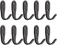 Ulifestar Heavy Duty Wall Hooks,Stainless Steel Screw On Hooks for Hanging Coats Plants Towels Keys Hats,Waterproof Single Shower Hanger Hooks for Garage Kitchen Bathroom Storage Organization 10 PCS