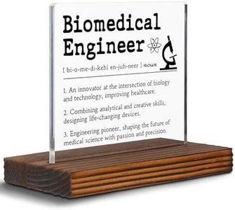 Funny Biomedical Engineer Clear Desk Decorative Sign, Work Anniversary Appreciation Gift for Engineers Recognition Retirement Goodbye Farewell Gift Thank You Plaques for Women Men EDC14