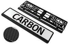 Master of trading PAIR (2X) CARBON APPEARANCE CAR REGISTRATION LICENSE NUMBER PLATE HOLDERS FRAMES