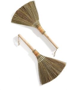 TTS For Home - Set of 2 Vietnamese Soft Bristle Brooms, Asian Straw Broom for Kid, Decorative Broom 16.54 inch