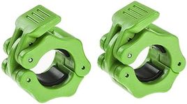 GW Tech Barbell Clamps 1 inch, Exercise Collars 1"(25mm) Quick Release Pair of Locking Collar Clips for Workout Weightlifting Fitness Training (Green)