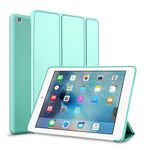 Vultic Trifold Case for iPad Air/Air 2, Magnetic Smart Stand [Auto Sleep/Wake] Slim Soft Silicone Back Cover (Mint)