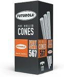 Futurola Party Size Pre-rolled Cones (Classic White, Pack of 567, 140mm Cone, 26 mm Filter) - Hand Crafted with Ultra Thin French Cones Rolling Paper - Additive Free - Blank Tip