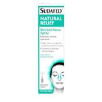 Sudafed Natural Relief Blocked Nose Spray, Cleanses and Hydrates The Nasal Passage, a Natural Congestion Relief from Cold or Sinustis, No Preservatives, 15 ml