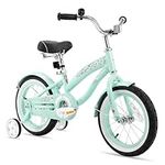 JOYSTAR 12 Inch Kids Beach Cruiser Bike with Training Wheels for Ages 2-4 Years Old Girls & Boys Toddler Kids Bicycle Green