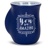 You are Amazing Midnight Blue 14 Ounce Ceramic Handwarmer Mug