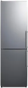 Summit Appliance FFBF235PL 24" Wide Bottom Freezer Refrigerator, Energy Star, LED Lighting, Stainless Steel (LHD)