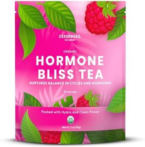 Cederberg Hormone Bliss Tea Hormone Balance Tea for PCOS Organic Raspberry Loose Leaf Tea for Women with Spearmint Ginger Milk Thistle & More Female Fertility Caffeine Free 30 Servings