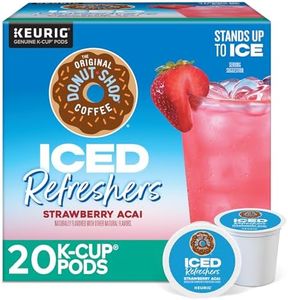 The Original Donut Shop Iced Refreshers, Strawberry Açaí Flavor, Keurig Single Serve K-Cup Pods, 20 Count