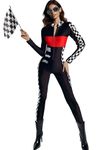 Beauty's Love Halloween Racer Costume-Speed Car Driver Jumpsuit Costume for women (Medium)