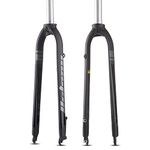 BOLANY Bike Rigid Suspension Forks 1-1/8" Threadless Straight Steerer Universal 26/27.5/29" Disc Brake 9mm QR MTB Front Forks Aluminum Alloy Super-Light Bike Forks