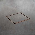 Ruhe® Tile Insert Shower Drain Channel | 5 x 5 Inches Floor Drain for 13mm Tile | Rose Gold PVD Coating | 304 Stainless Steel | Invisible Drain Channel with Cockroach Trap