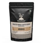 MokkaFarms Roasted Whole Coffee Beans 1 Kg - 100% Pure Arabica | Medium-Dark Roast, Fresh Estate Coffee | Graded A/AA Bean | Authentic, Flavour, Aromatic | Farm to Fork | One Way Valve/Zip-Lock Bag |