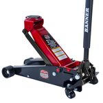 Blackhawk B6350 Black/Red Fast Lift Service Jack - 3.5 Ton Capacity, 28 1/2 inch L x 13 3/4 inch W x 6 1/2 inch H