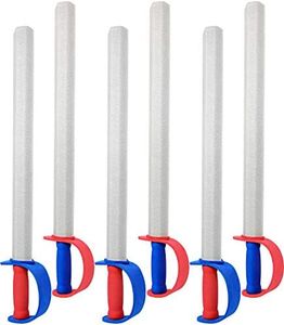 Click N' Play Multi-Pack - Large 27" Foam Swords for Kids Parties & Pretend Play - Pirate, Ninja, & Knight Swords, Set of 6