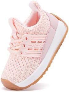 BMCiTYBM Toddler Walking Sneakers Boys Girls Shoes Breathable Non Slip Outdoor Running Pink Size 7 Toddler