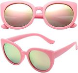 PolarSpex Girls Sunglasses-Polarized Toddler Cat Eye Sunglasses-Unbreakable & Fashionable Kids Sunglasses for Girls Age 2-8