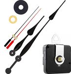 YOPY� A Product of SONAM Quartz Sweep Silent Movement Machine for Wall Clock (Hands house-12.2cm,minuted-26.3cm, second-14.2cm)(Needle -Black,red 1)