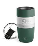 Simple Modern Travel Coffee Mug Tumbler with Flip Lid | Insulated Stainless Steel Iced Coffee Cup | Gifts for Women & Men | Voyager Collection | 16oz | Forest