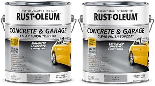 Rust-Oleum 320202-2PK Concrete & Garage Clear Finish Topcoat, Gallon, Gloss Clear, 2 Pack