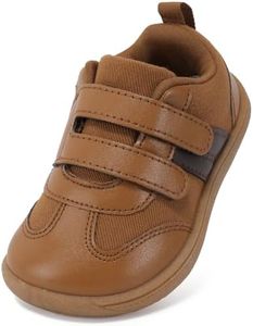 STQ KIDS Toddler Wide Toe Box Shoes:Boys Barefoot Shoe Kids Walking Shoes Boy Sneakers Non-Slip Zero Drop Toddler First Walking Shoe Comfortable Brown Toddler7