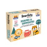 Smartivity Junior Shapes & Opposites Pre-School STEAM Learning Educational Toy Art & Craft Play 11 in 1 Activity Kit 2-5 yrs Toddler Baby Augmented Reality Colouring Free APP Interactive Flash Cards