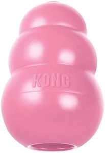 KONG Puppy - Natural Teething Rubber Chew Toy for Dogs - Stuffable Dog Toy for Extended Playtime - Chew & Fetch Toy for Puppies - for Small Puppies - Pink