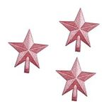 IMIKEYA 3pcs Christmas Tree Star Projector Sparkle Tree Topper Xmas Tree Decor Valentine Tree Topper Bethlehem Star Ornament Christmas Party Tree Santa Treetop Decorate Pink Celebrity