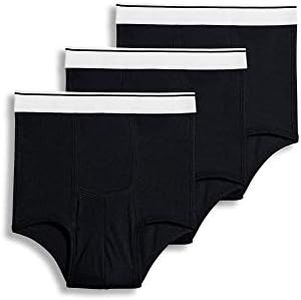 Jockey Men's Underwear Pouch Brief - 3 Pack, Black, L