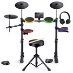 Donner Electronic Drum Set for Kids, DED-70SE Electric Drum Kit with 150 Sounds, 4 Quiet Silicone Pads, 9" Cymbals, USB MIDI, Throne, Headphones, Drumsticks, Melodics Lessons, Christmas Birthday