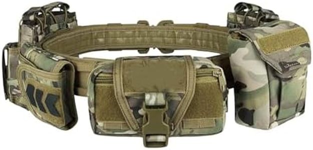 PIKEON Tactical Battle Belt Quick Release Rigger 1.75 Inch Inner & Outer Airsoft Belt Heavy Duty Belts for Men, Cp, One size