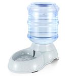 Portible Pet Water Dispenser Station - Replenish Pet Waterer for Dog Cat Animal Automatic Gravity Water Drinking Fountain Bottle Bowl Dish Stand 3 L (Pack of 1).