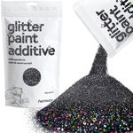 Black Holographic glitter for paint Microfine glitter paint for walls, flakes for interior and exterior walls, paint glitter for emulsion, ceilings, wood, walls, glitter paint additive