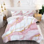 FUYEUN Pale Pink Marble Bedding Set