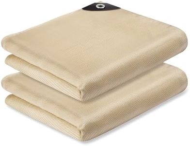 2 Pack Welding Blanket 6x8 ft - Heavy Duty Fiberglass Fire Resistant Blankets, 1022 °F High Temp Insulation Blanket, Heat Resistant Fabric for Industrial, Smoker, Camping, Grill