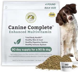 Wholistic Pet Organics Canine Complete - Dog Multivitamin Powder - 4 Lb - Daily Dog Vitamins and Supplements for Homemade Food - Immune System, Skin, Coat & Overall Health - All Breeds - 180 Scoops