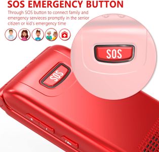Senior Flip Phone with Big Buttons – Red Mobile for Seniors