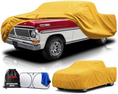 Waterproof Heavy Duty Truck Cover Custom Fit Ford F-100 1966-1983 SuperCab Long Bed(8.1'), Full Exterior Covers with Cotton Liner and Breathable Ventilation Mesh, Car Cover with Zipper