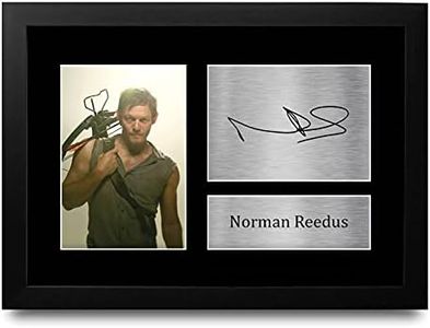 HWC Trading Norman Reedus A4 Enmarcado Regalo De Visualización De Fotos De Impresión De Imagen Impresa Autógrafo Firmado Por The Walking Dead Ventiladores De Programa De Tv