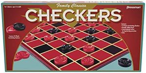 Pressman Family Classics Checkers with Folding Board and Interlocking Checkers